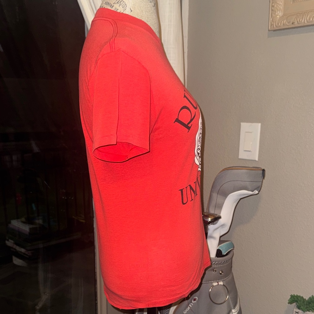 Vintage Red Rutgers University T-Shirt Red & Black Soft Shortsleeve Shirt Small - Picture 4 of 6
